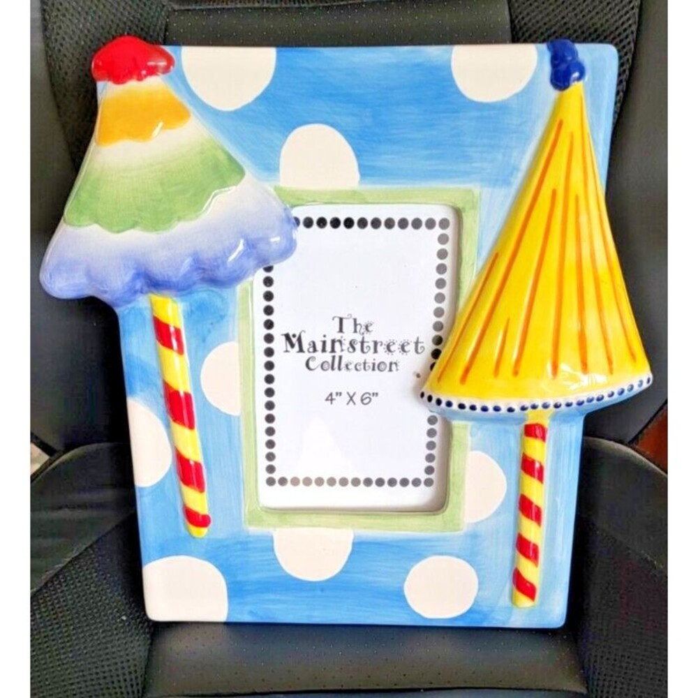 Mainstreet Collection 4x6" Summer Themed Ceramic Photo Picture Frame